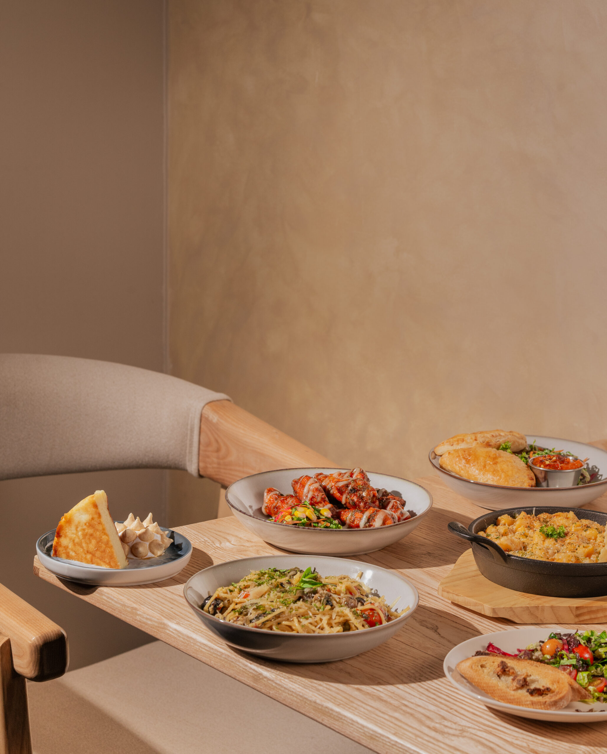 A food spread at Atelier V in Indore
