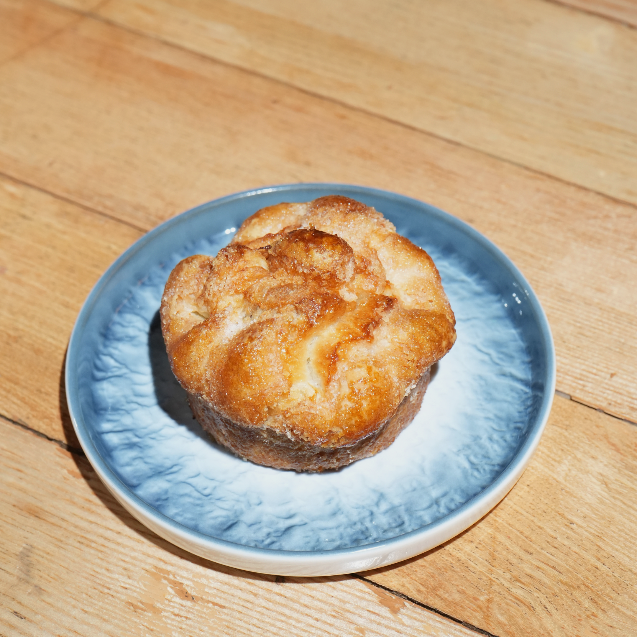 Kouign amann with Nutella, dessert at Atelier V restaurant Indore
