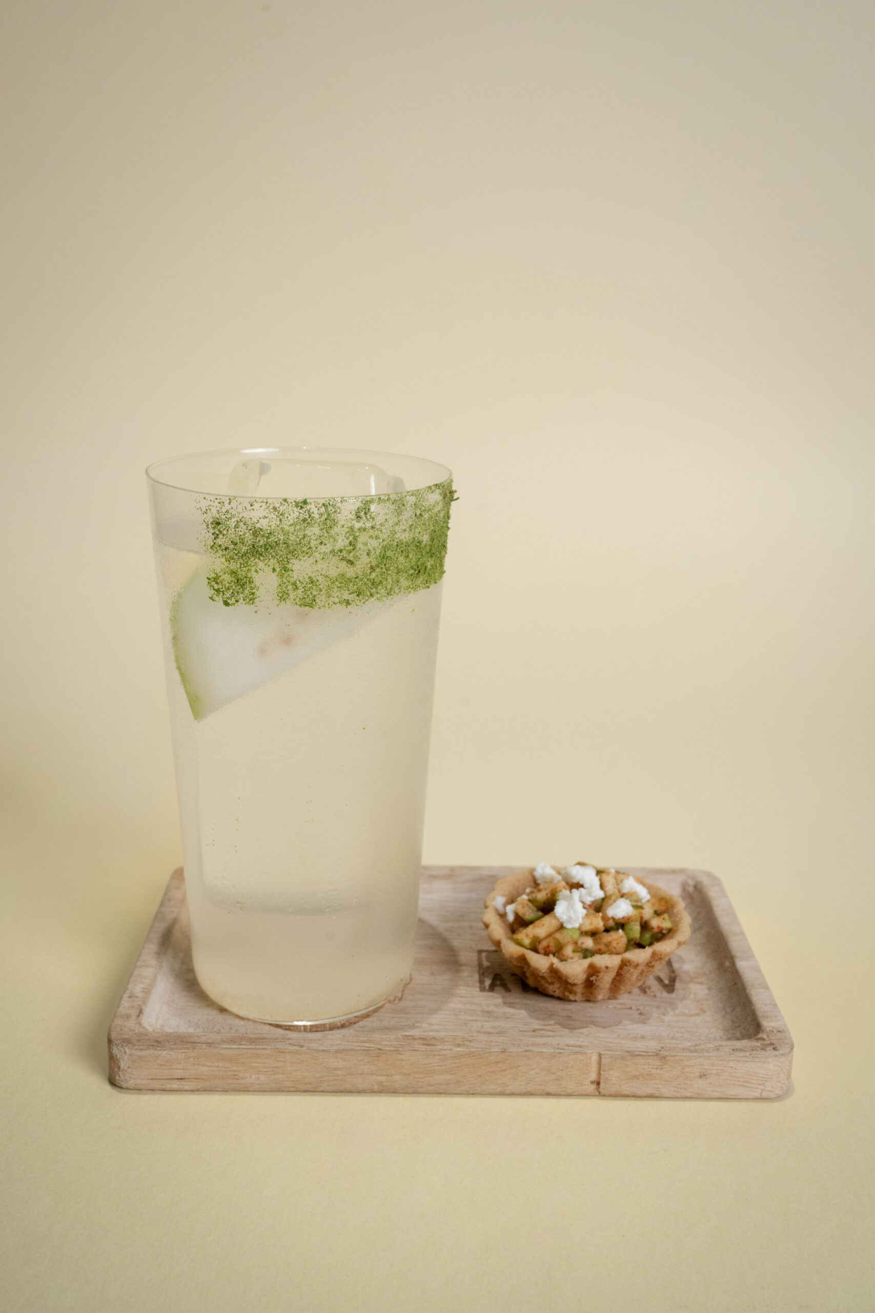 The One That Wanted Mezcal, a zero proof mocktail served with a spiced guava tart at Atelier V, Indore