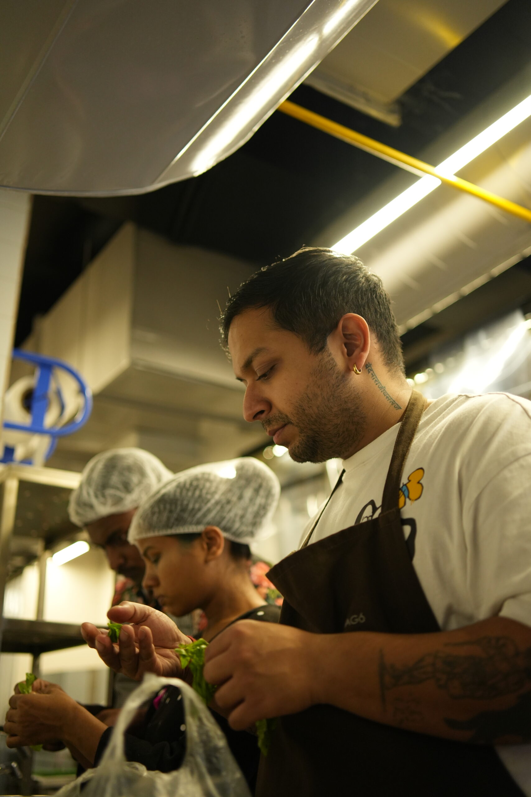 Chef Vedant Newatia at work in the kitchen