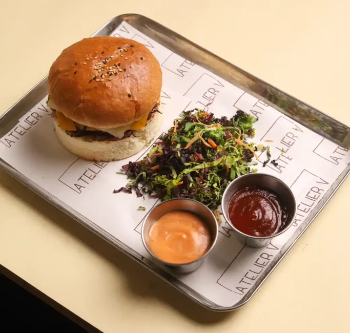 Quinoa Crusted Red Bean Burger Burger